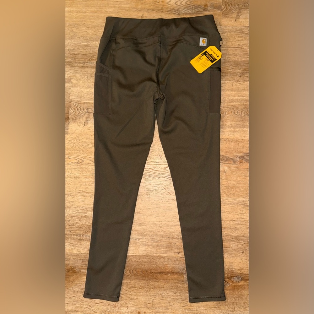 NWT CARHARTT FORCE FITTED Lightweight Brown Utility Legging pants. Size Large. - Picture 6 of 9